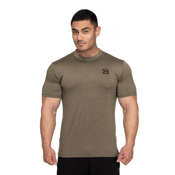 Better Bodies Essex Stripe Tee Washed Green Melange M Better Bodies Essex Stripe Tee Washed Green Melange M