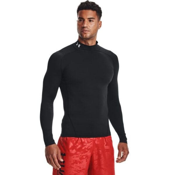 Under Armour Kompresné tričko HG Armour Comp Mock LS Black  XLXL