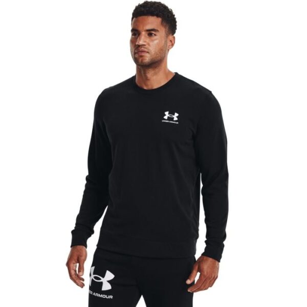 Under Armour Mikina Rival Terry LC Crew Black SS Under Armour Mikina Rival Terry LC Crew Black SS