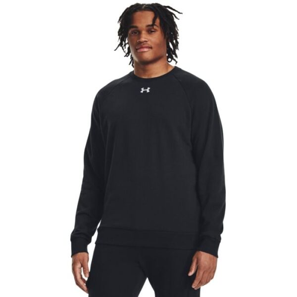 Under Armour Mikina UA Rival Fleece Crew Black SS Under Armour Mikina UA Rival Fleece Crew Black SS