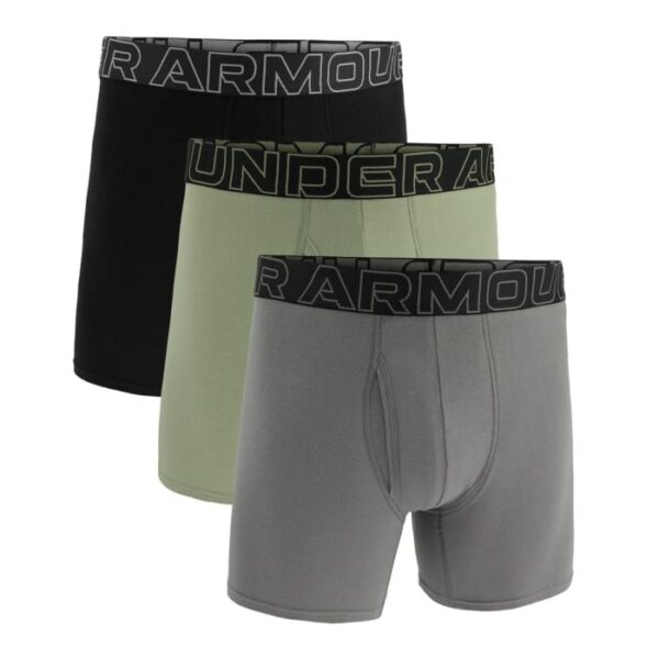 Under Armour Pánske boxerky Perf Cotton 6in 3Pack Green SS Under Armour Pánske boxerky Perf Cotton 6in 3Pack Green SS