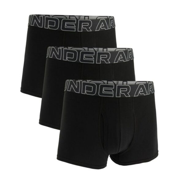 Under Armour Pánske boxerky Perf Cotton 3in 3Pack Black LL Under Armour Pánske boxerky Perf Cotton 3in 3Pack Black LL