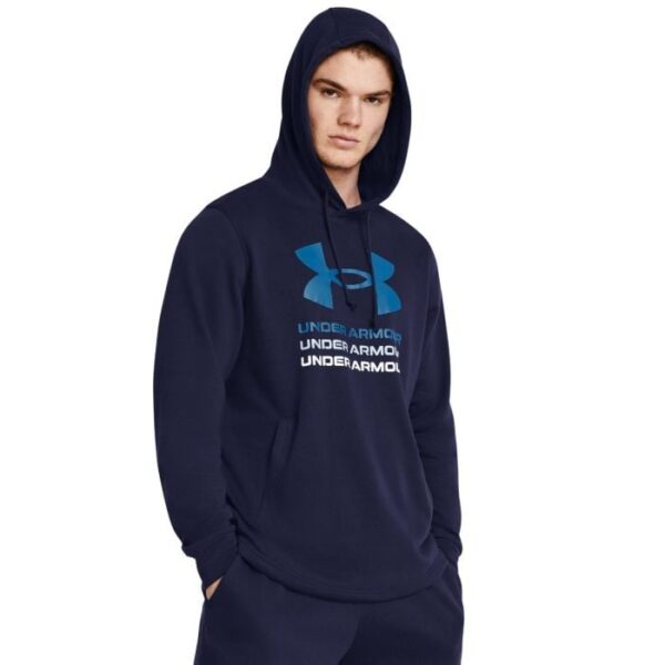 Under Armour Mikina Rival Terry Graphic Hood Blue SS Under Armour Mikina Rival Terry Graphic Hood Blue SS