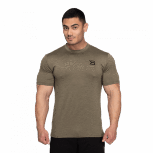 Better Bodies Essex Stripe Tee Washed Green Melange  M