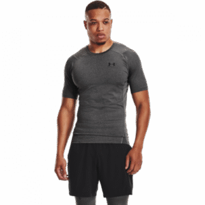 Under Armour Kompresné tričko HG Armour Comp SS Grey  S