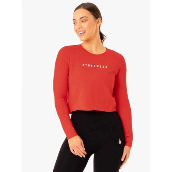 Ryderwear Dámske tričko Long Sleeve Top Foundation Red  L