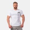 NEBBIA Pánske tričko Vertical Logo biele  XXL