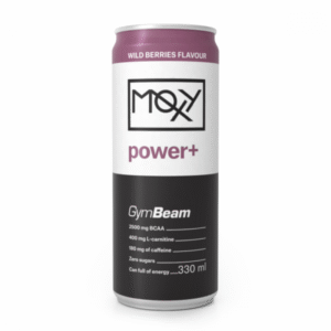 GymBeam MOXY power+ Energy Drink 24 x 330 ml jahodová limonáda