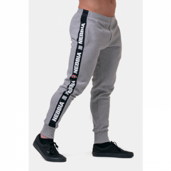 NEBBIA Pánske tepláky Golden Era Grey  XXL