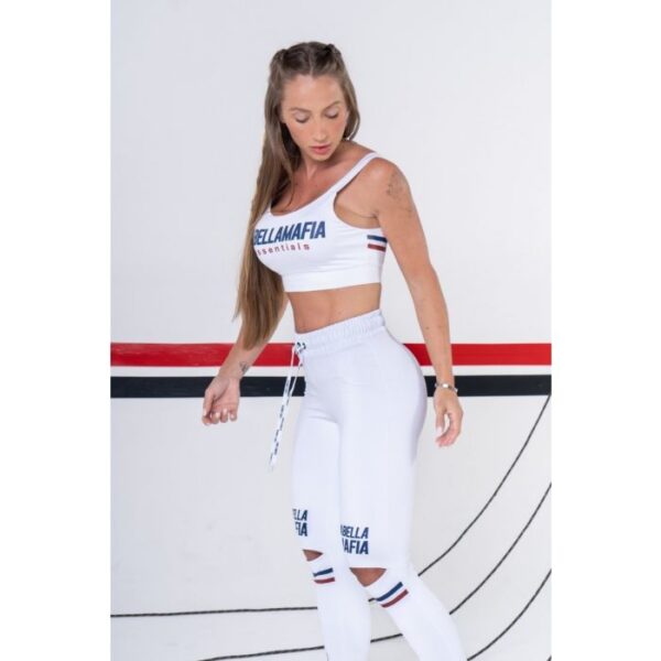 LABELLAMAFIA Športová podprsenka Essentials Branco White  S