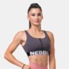 NEBBIA Športová podprsenka Smart Zip Marron  L