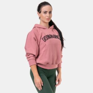NEBBIA Dámska mikina Iconic Hero Old Rose  XS