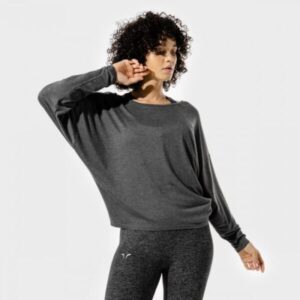 SQUATWOLF Dámske Tričko Batwing Top Black Marl  XS