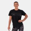 NEBBIA Dámske tričko Invisible Logo Black  M