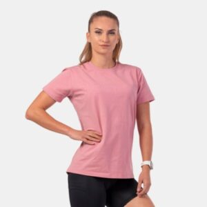 NEBBIA Dámske tričko Invisible Logo Old Rose  L