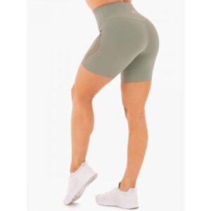 Ryderwear Dámske šortky Hype High Waisted Mesh Olive  XL