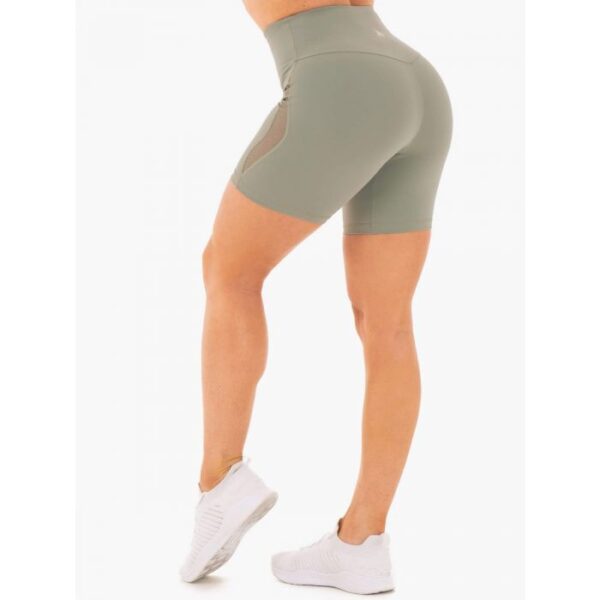 Ryderwear Dámske šortky Hype High Waisted Mesh Olive  XL