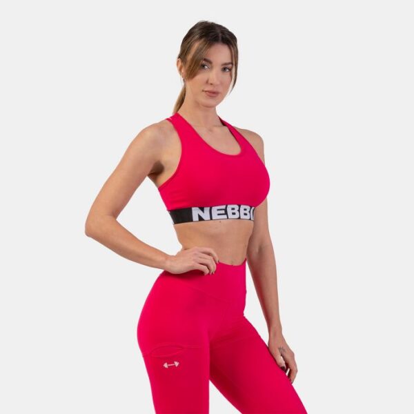 NEBBIA Športová podprsenka Medium Impact Cross Back Pink S NEBBIA Športová podprsenka Medium Impact Cross Back Pink S