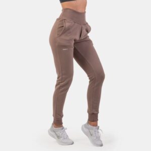 NEBBIA Dámske tepláky High-Waist Loose Fit Brown  M