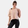 NEBBIA Dámske tričko The Minimalist Crop Top Salmon  M/L