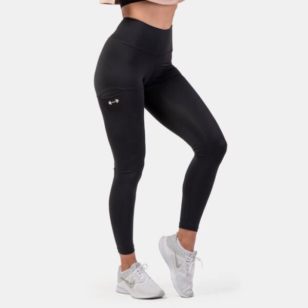 NEBBIA Dámske legíny Active High Waist Smart Pocket Black  XS