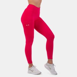 NEBBIA Dámske legíny Active High Waist Smart Pocket Pink  XS