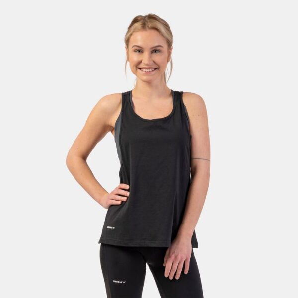 NEBBIA Dámske tielko Loose Cross Back Black  M