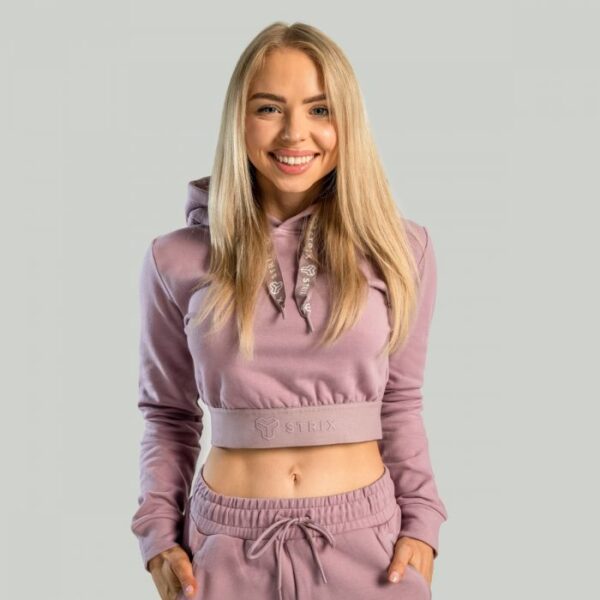 STRIX Dámska mikina Essential Cropped Hoodie Mauve  XSXS