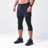 SQUATWOLF Kompresné legíny  All-Action Short + Tight Black  S