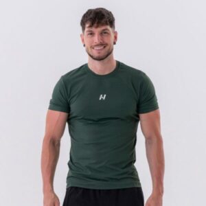 NEBBIA Pánske Tričko Reset Dark Green  LL