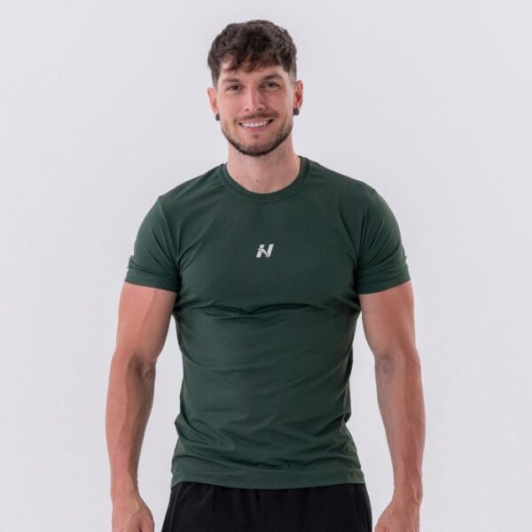 NEBBIA Pánske Tričko Reset Dark Green  LL