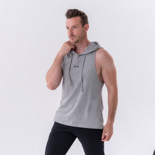NEBBIA Pánske Tielko Hoodie Light Grey  XXLXXL