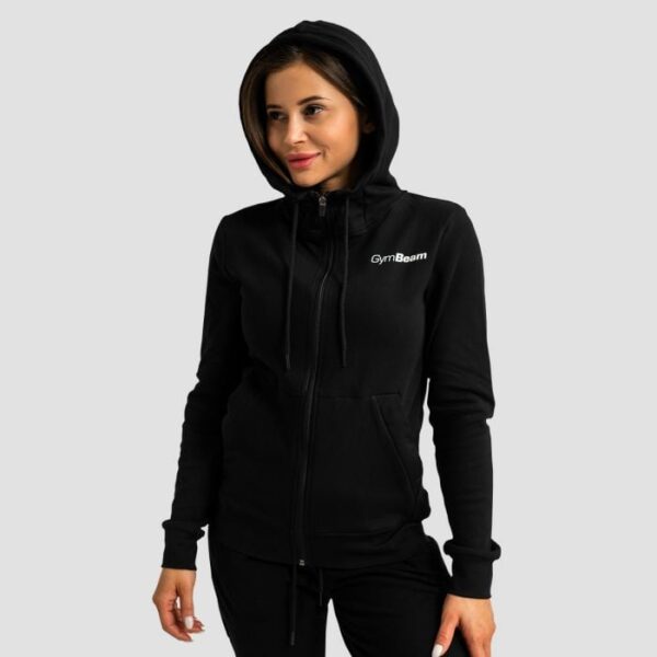 GymBeam Dámska mikina so zipsom Limitless Black  XXLXXL
