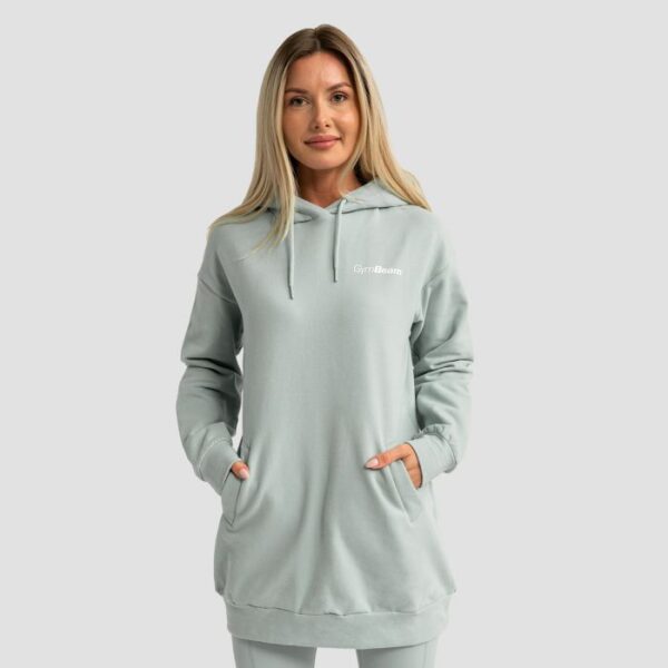 GymBeam Dámska Longline mikina Limitless Eucalypt  SS