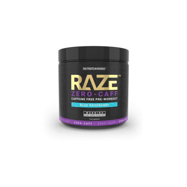 The Protein Works Raze Zero-Caff 360 g modrá malina