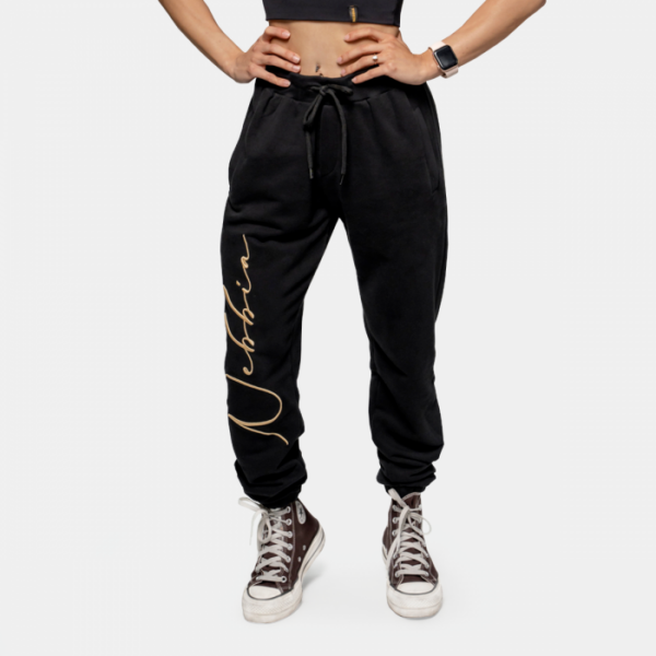 NEBBIA Dámske tepláky Intense Signature Black/Gold  XSXS