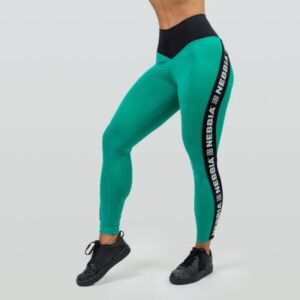 NEBBIA Dámske legíny ICONIC High Waist Green  XSXS