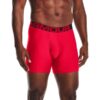 Under Armour Boxerky Tech 6 in 2 Pack Red  LL