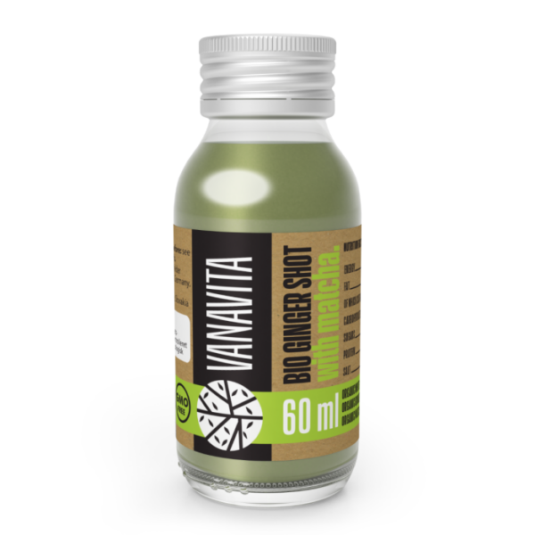VanaVita BIO Zázvorový shot s matchou 24 x 60 ml bez príchute