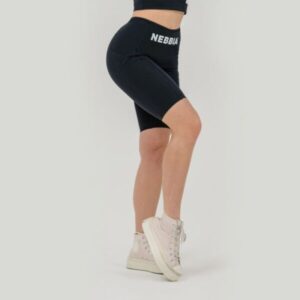 NEBBIA Dámske šortky Biker High Waist Gym Therapy Black  MM