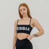 NEBBIA Bandeau športová podprsenka Back Check Black  MM