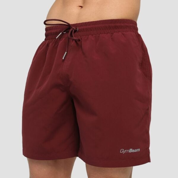 GymBeam Pánske plavecké šortky Burgundy  LL