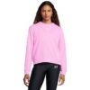 Under Armour Dámska mikina Rival Terry Crew Pink  LL