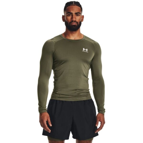 Under Armour Kompresné tričko HG Armour Comp LS Green  XLXL