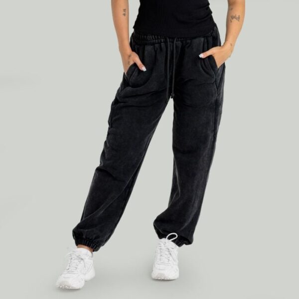 STRIX Dámske Tepláky Washed Black  XSXS