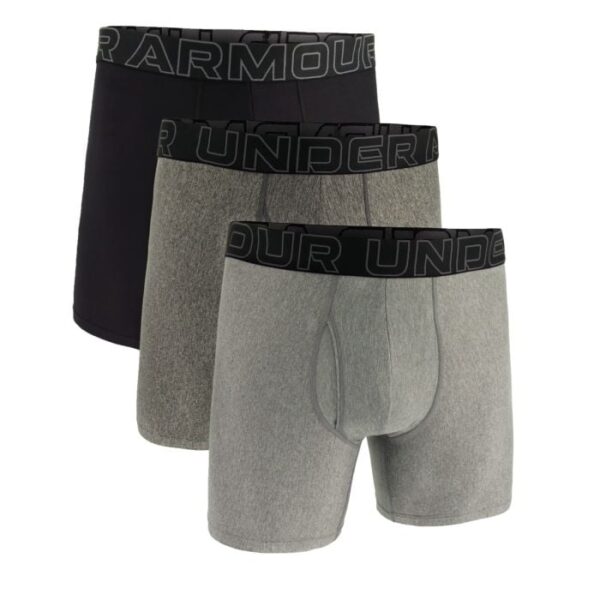 Under Armour Pánske boxerky M Perf Tech 6in 3pack Grey  XLXL