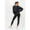 NEBBIA Crop Mikina Gym Spirit Black  LL