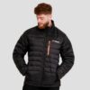 GymBeam Pánska bunda Puffer Black/Orange  XLXL