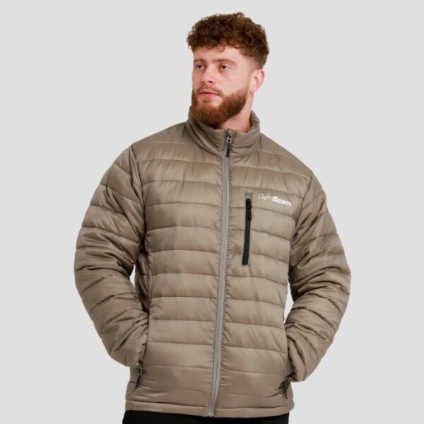 GymBeam Pánska bunda Puffer Vetiver/Black  MM