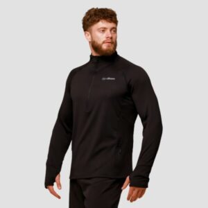 GymBeam Bežecká mikina 1/2 Zip Pulse Black  SS